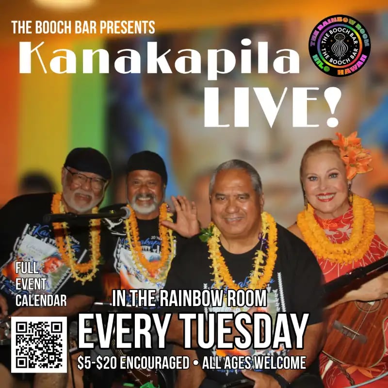 Kanakapila LIVE! in the Rainbow Room at the Booch Bar | Big Island Bulletin