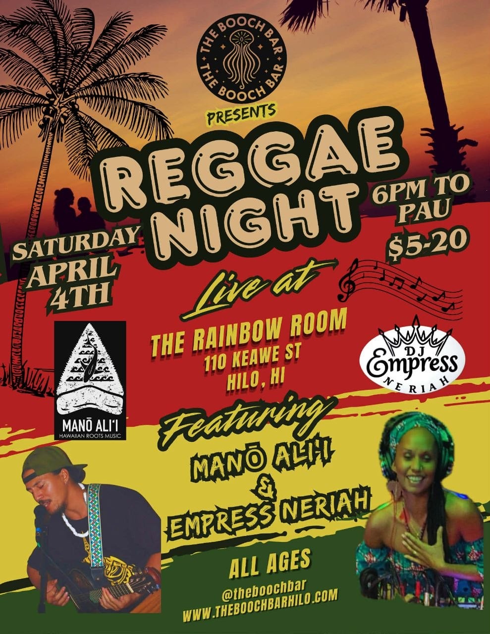 Reggae Night at The Rainbow Room, Hilo | Big Island Bulletin