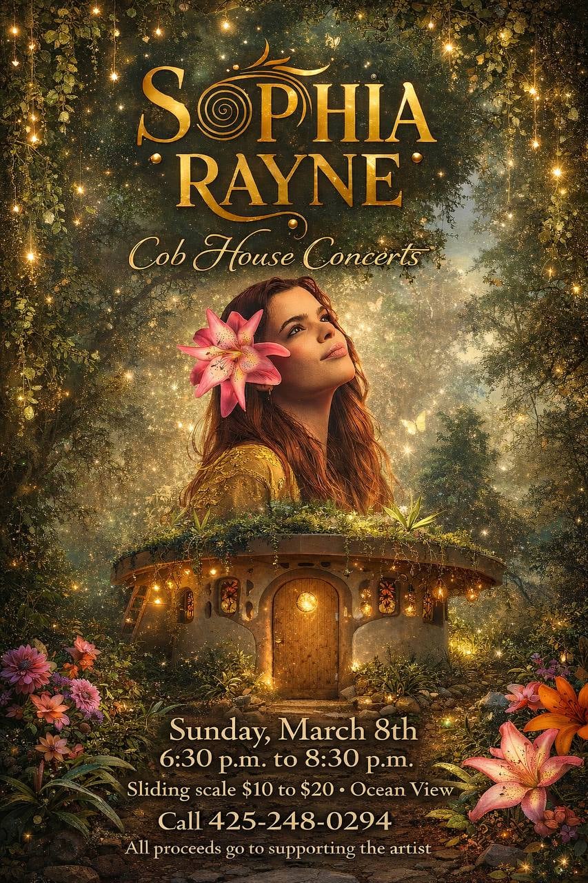 Cob House Concert with Sophia Rayne in Ocean View | Big Island Bulletin