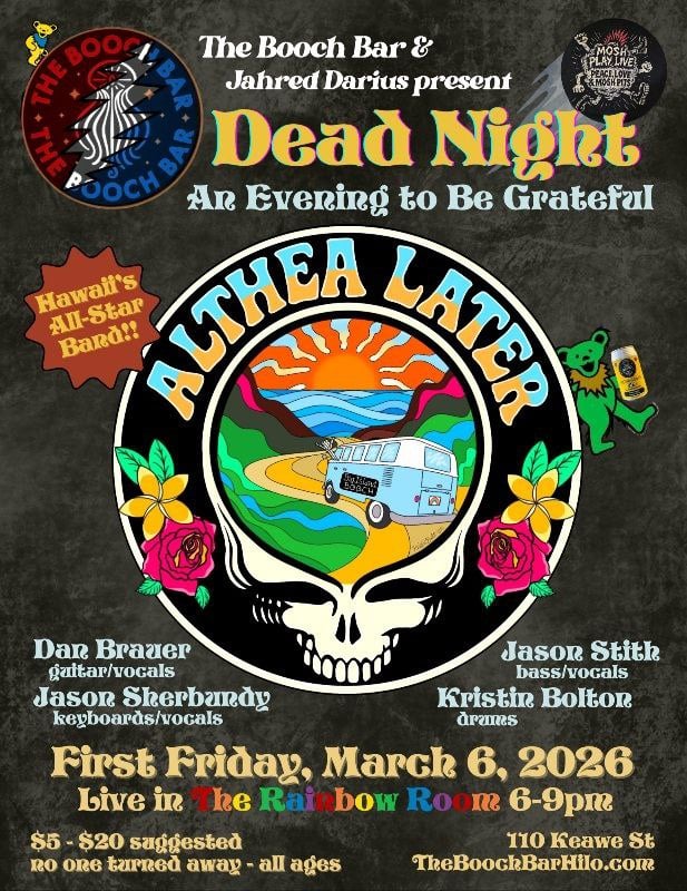 Dead Night: Althea Later at The Booch Bar, Hilo | Big Island Bulletin