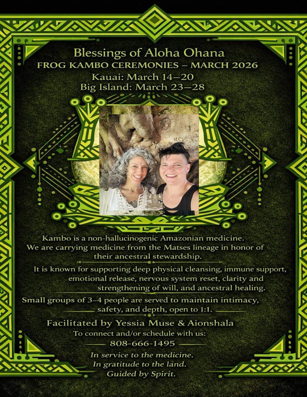 Kambo Frog Ceremonies on Hawaiʻi Island | Mar 23–28 | Big Island Bulletin