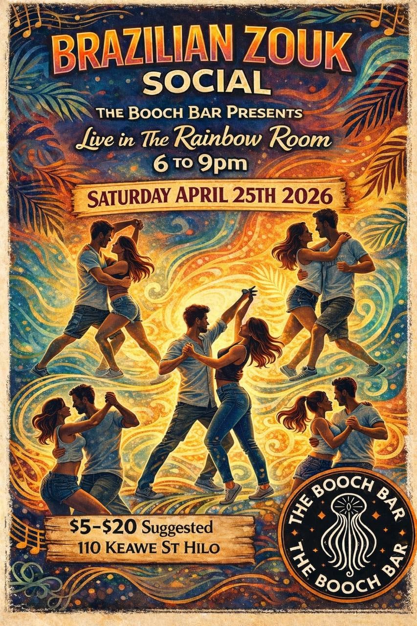 Brazilian Zouk Social at The Booch Bar, Hilo | Big Island Bulletin